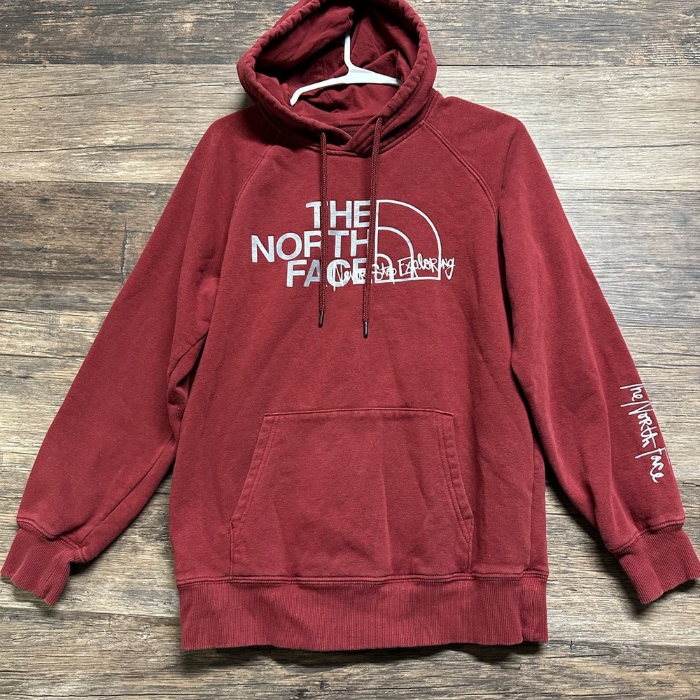 The‎ North Face Red Maroon Never Stop Exploring Sweatshirt